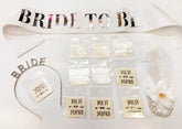 Nessiworld Silver Color Bride Party Crown Sash Tattoo Bracelet Set Full 13 Pieces